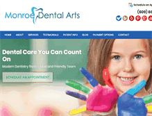 Tablet Screenshot of dentalartsmonroe.com